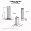 Coifa e Depurador Parede em Inox e Vidro Curvo 60cm Duto Slim CVC60 Slim 220V - Nardelli 50011000-2