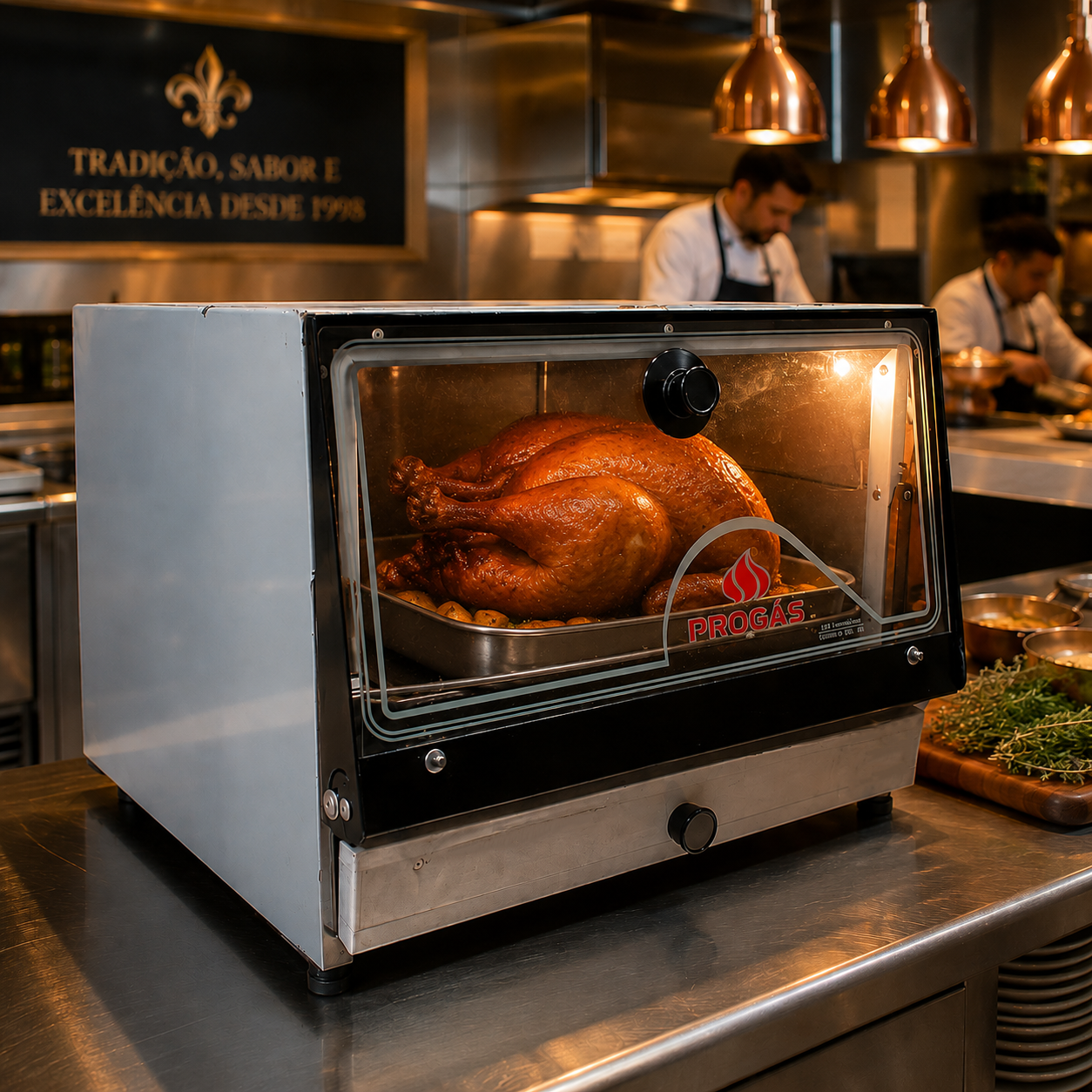 SEMINOVO - Forno Industrial Estrutura Inox Prp-600 kg Porta Vidro - Progás