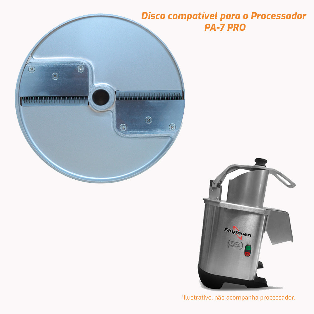 Disco Desfiador Quadrado H3 (Juliene) 3 mm para Processador de Alimentos PA-7 PRO Skymsen