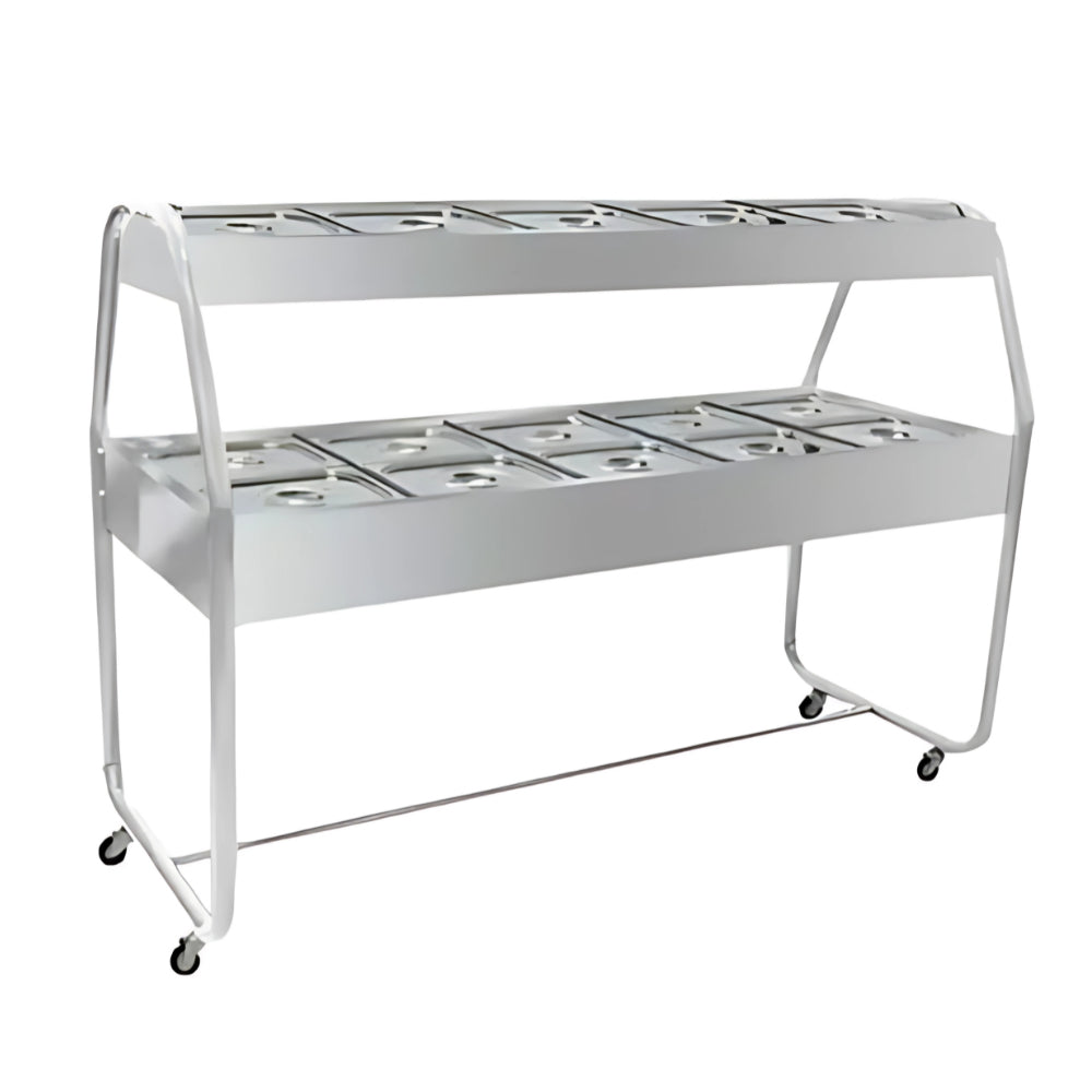 Buffet Estufa de Alimentação Termos Dupla 10 Cubas Quentes e 5 Cubas Frias EAD10T 220V - Venâncio