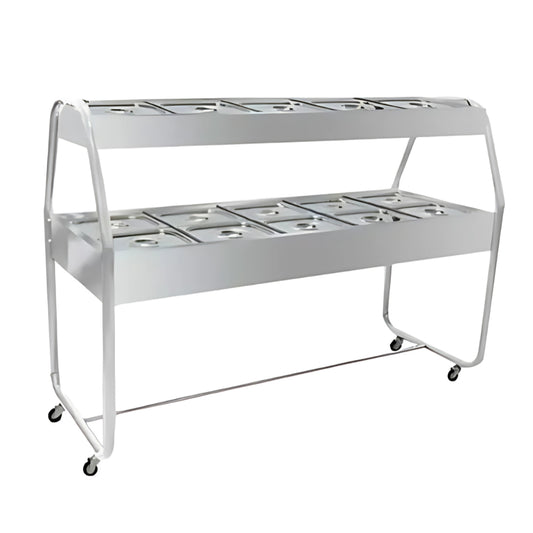 Buffet Estufa de Alimentação Termos Dupla 10 Cubas Quentes e 5 Cubas Frias EAD10T 220V - Venâncio