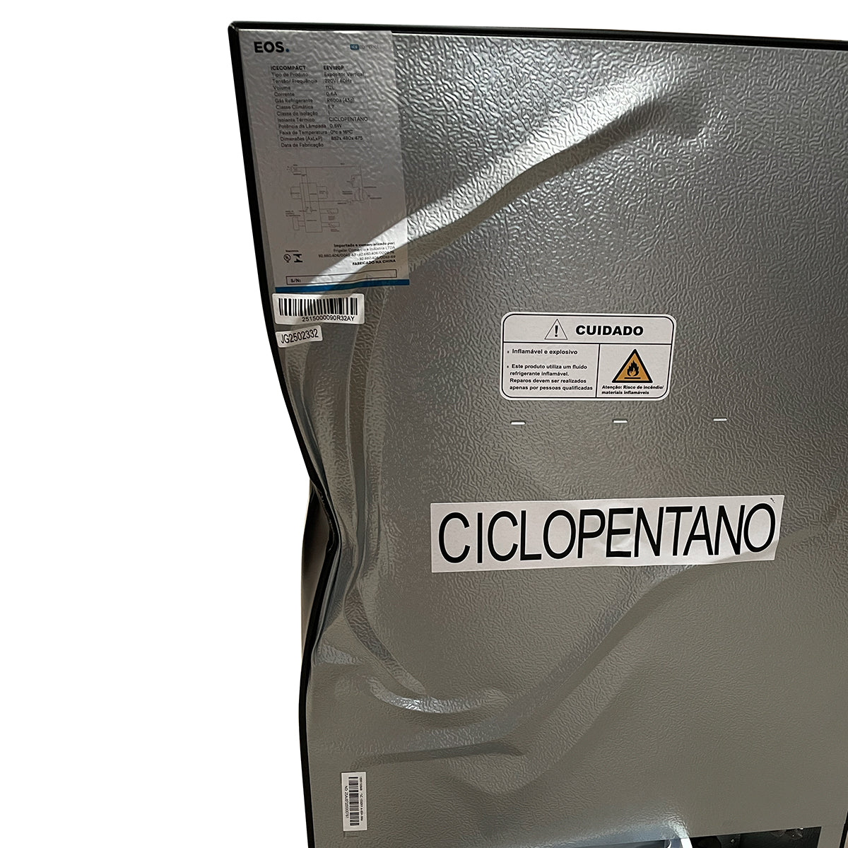 SEMINOVO - Refrigerador Expositor Vertical 124L Eco Gelo Preto EEV120P 220V - EOS