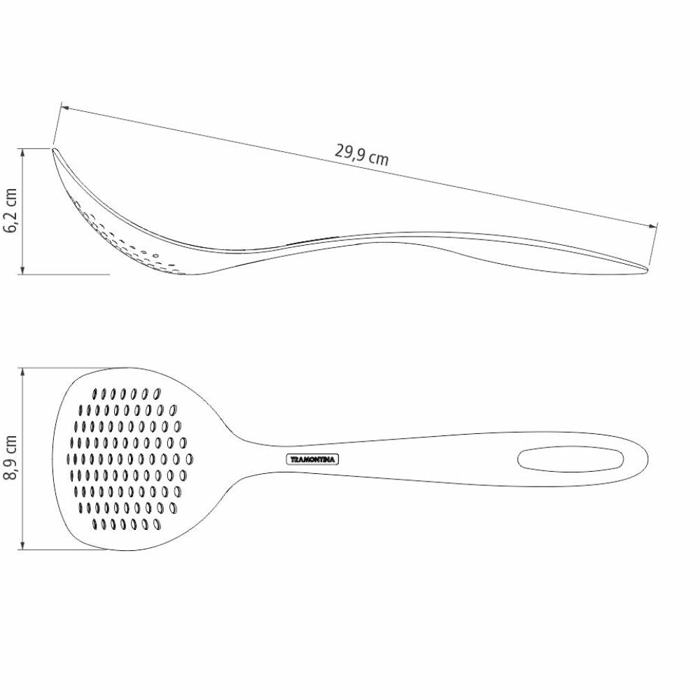 Wok Paris Aluminio Antiaderente 6l Vermelho Com Espumadeira Tramontina