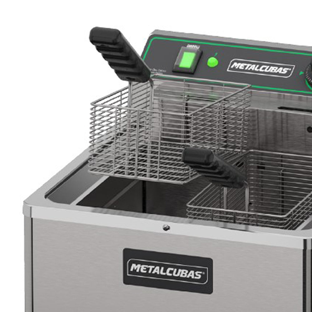Fritadeira Industrial Elétrica Óleo 15L Zona Fria de Mesa FOE 15 M 8000W 220V - Metalcubas