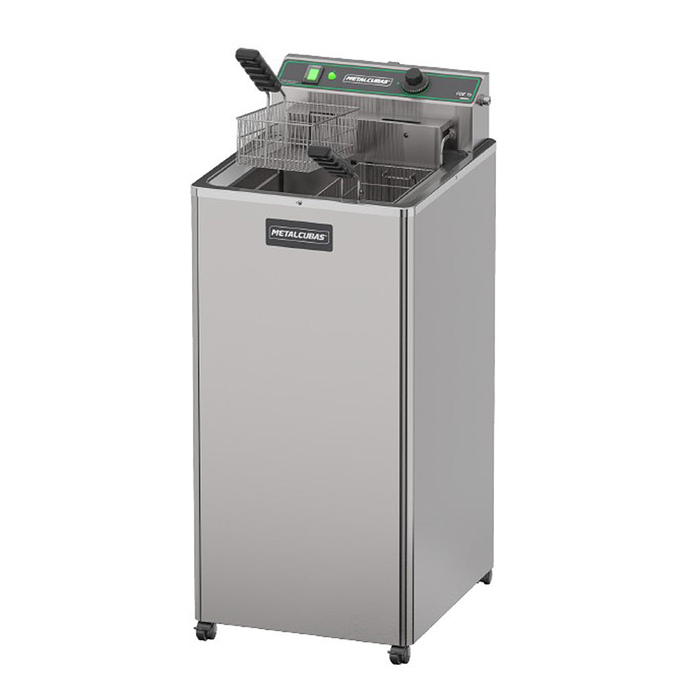 Fritadeira Industrial Elétrica Óleo 15l Monofásico 8000W FOE15 P 220V - Metalcubas