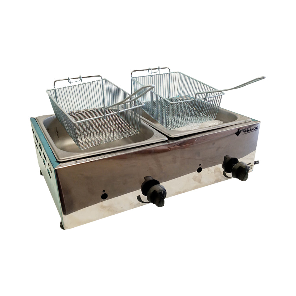 SEMINOVO - Fritador Gás Óleo 2 Cubas 1/2 SFG212 - Venâncio