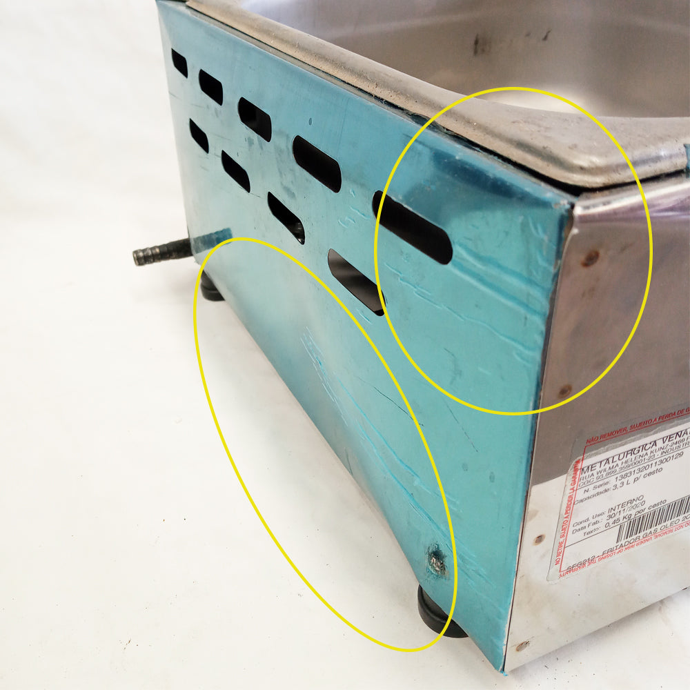 SEMINOVO - Fritador Gás Óleo 2 Cubas 1/2 SFG212 - Venâncio