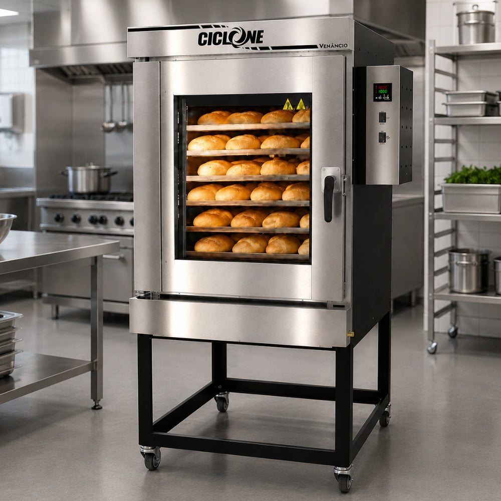 Forno Turbo 8 Esteiras a Gás Ciclone Ext. Aço Carbono Int. Inox FTCG8 EP 220V - Venâncio 38272