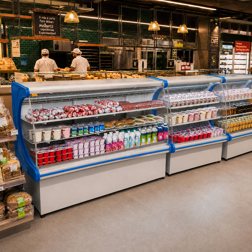 Câmara Panorâmica Vitrine Refrigerada Serpentina 1,80m, Vprs 1800 Azul 220v - Refrimate