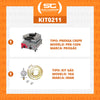 Kit - Prensa a Gás Crepes Suíço 12 Cavidades Prk-120g + Kit Gás - Progás