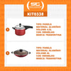 Kit - Panela de Pressão 4,5L Vancouver Vermelha + 1 Panela Wok 36cm - Tramontina