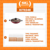 Kit - Panela Wok 6L Alumínio 36 Cm Paris Vermelho + 1 Jogo Churrasco 12pç - Tramontina