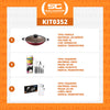 Kit - Panela Wok 6L 36 Cm Vermelho + 1 Faqueiro 30pç + 1 Faqueiro Inox 24pç - Tramontina