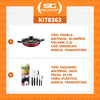 Kit - Panela Wok Alumínio 28cm Loreto Vermelho + 1 Faqueiro 30pç - Tramontina