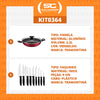 Kit - Panela Wok Alumínio 28cm Loreto Vermelho + 1 Conjunto Facas 9pç - Tramontina