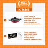Kit - Panela Wok Alumínio 28cm Loreto Vermelho + 1 Faqueiro Inox 24pç - Tramontina