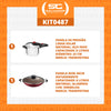 Kit - Panela de Pressão 6l Solar + Panela Wok Alumínio Paris 36cm Vermelha - Tramontina