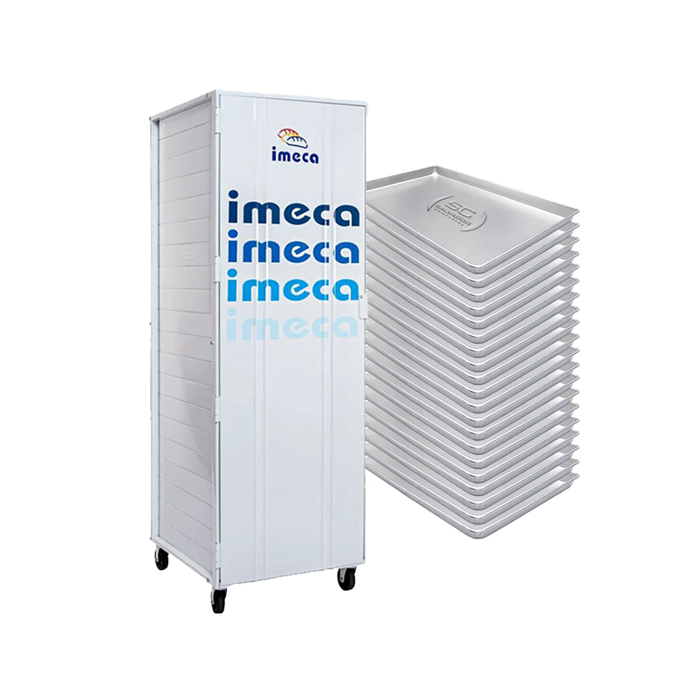 Kit - Armário Crescimento 20 Níveis 58x70 AC20 + 20 Assadeiras Formas Alumínio - Imeca