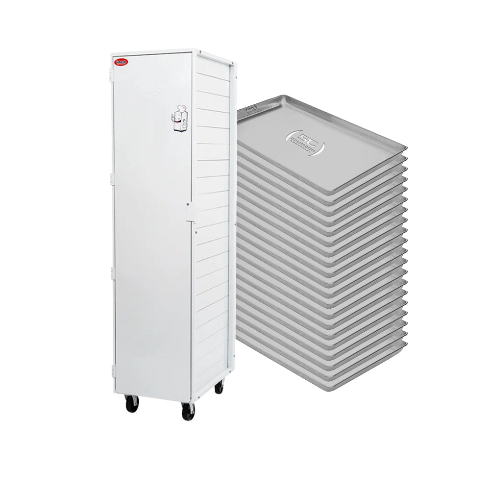 Kit Armário De Crescimento 20 Níveis 60x40 AC20 + 20 Assadeiras Forma Alumínio - Imeca