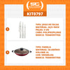 Kit - Faqueiro Premium 3 Peças + 1 Panela Wok 36cm Vermelha - Tramontina