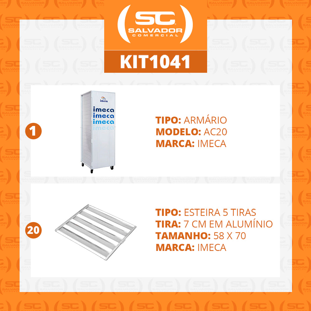 Kit Armário De Crescimento 20 Níveis 58x70 AC20 + 20 Esteiras Flandres 50g - Imeca