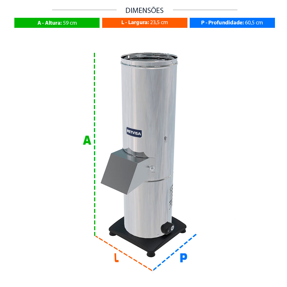 Moinho De Pão 80kg/h Para Farinha De Rosca Com Labirinto MP 127V - Metvisa