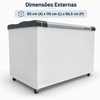 SEMINOVO - Freezer Horizontal 220V Tampa de Vidro Congelados 230 Litros NF30 - Metalfrio