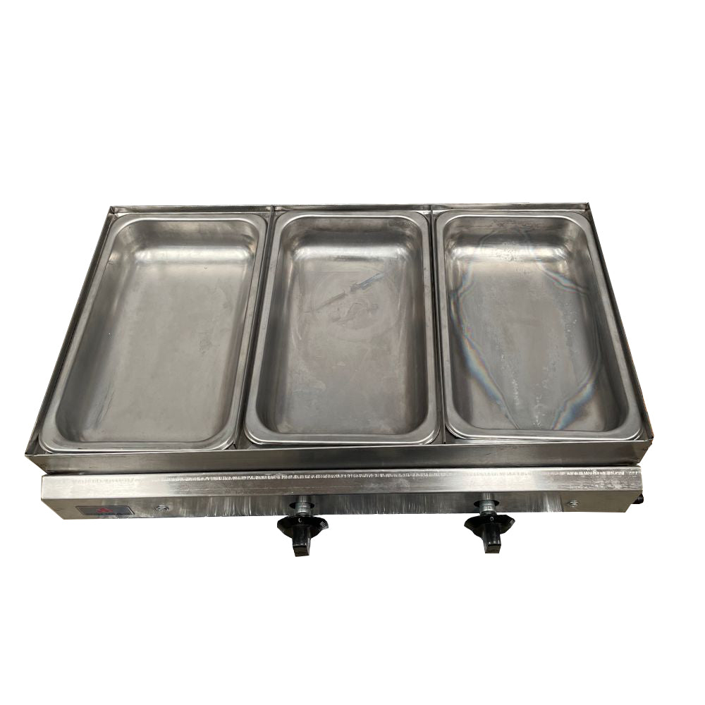 SEMINOVO - Molheira 3 Cubas (Duas Quentes) Tampa de Vidro a Gás PR-03G - Progás