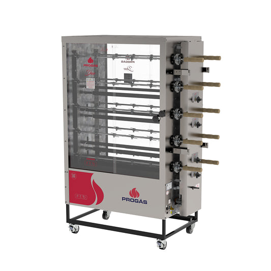 Forno Rotativo Tubular 50 Frangos 100kg Espetos Garfo Pr-6100 Duo Bivolt - Progás