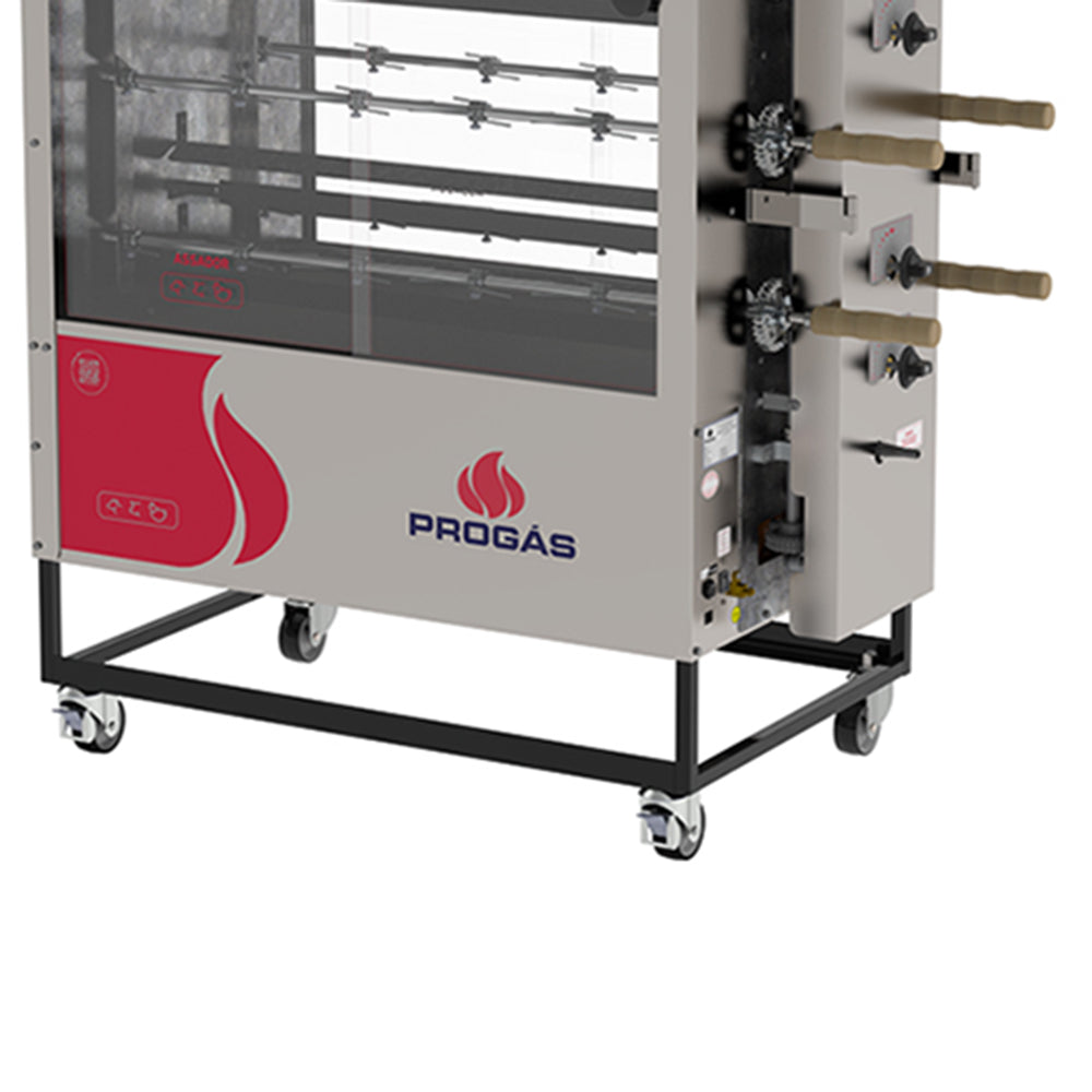 Forno Rotativo Tubular 50 Frangos 100kg Espetos Garfo Pr-6100 Duo Bivolt - Progás