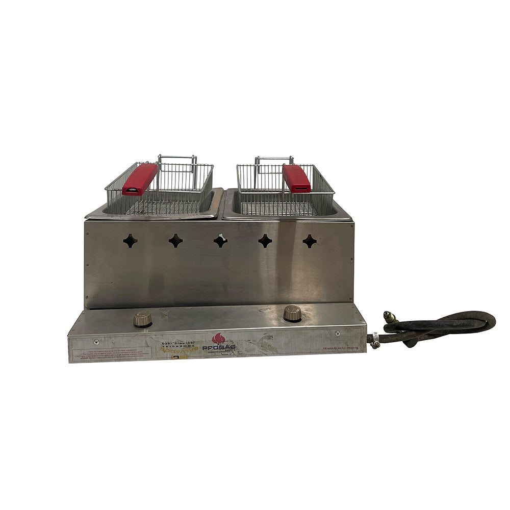 SEMINOVO - Fritador Retangular 2 Cestos Gás PR-20G - Progás