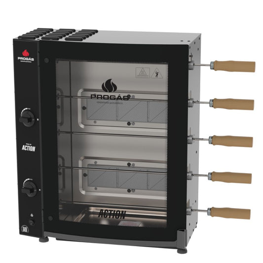 Assador de Frango Rotativo Profissional 5 Espetos Infravermelho PRAC-05I Action Bivolt – Progás P43629