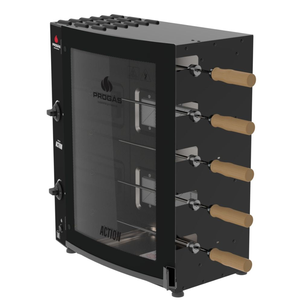 Assador de Frango Rotativo Profissional 5 Espetos Infravermelho PRAC-05I Action Bivolt – Progás P43629