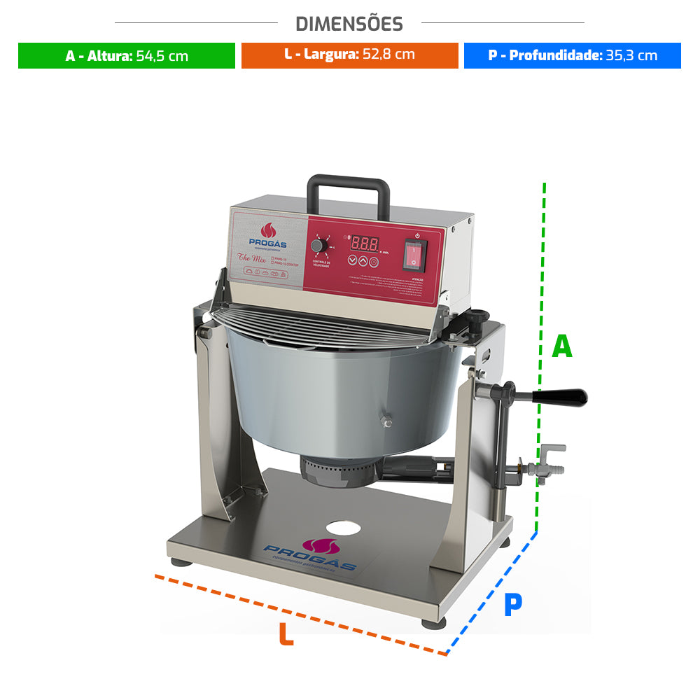 Misturador Panela Misturela PRMQ-10 10 Lts Gás Mexedor - Progás