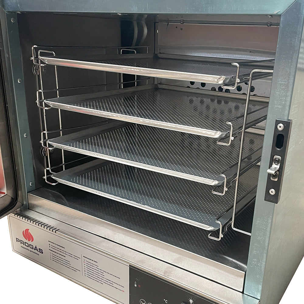 Kit Forno Turbo Elétrico PRP-004 Plus 220V Preto + Bancada MES-004 - Progás