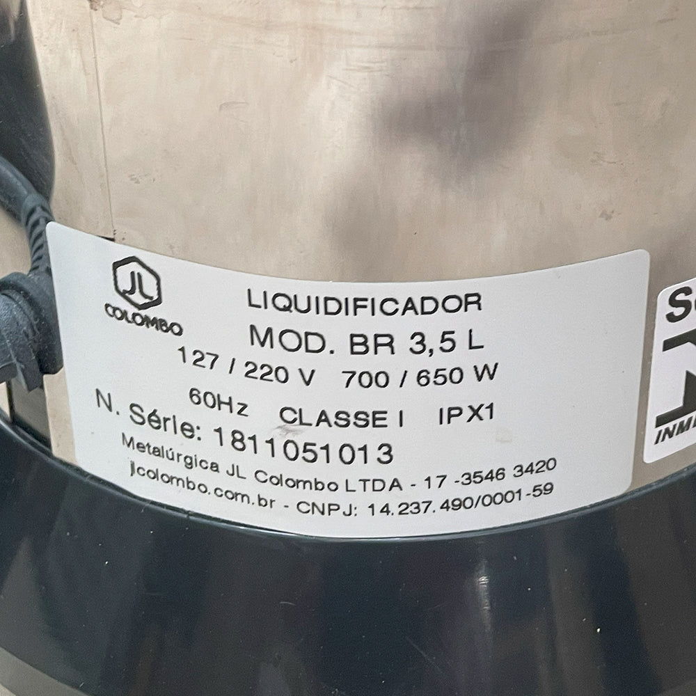 Semi - Liquidificador baixa rotação Bivolt 3,5 Litros Cod. 1251 110/220v - Colombo