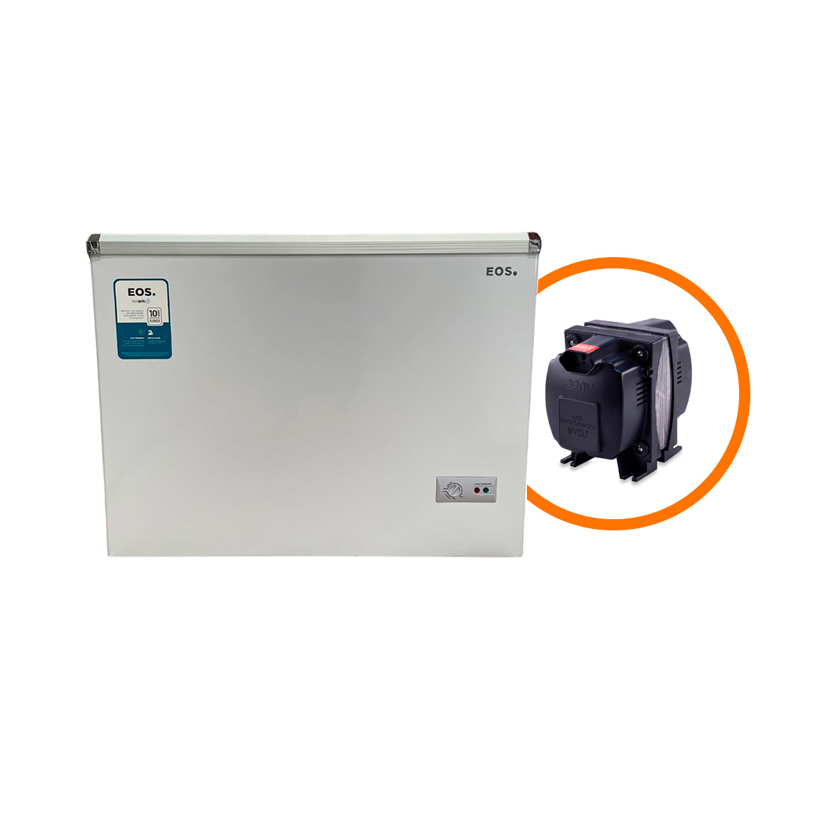 SEMINOVO - Freezer / Conservador Horizontal Tampa de Vidro Eco Gelo 247l Eeh300xx  Bivolt (com Transformador)  - Eos