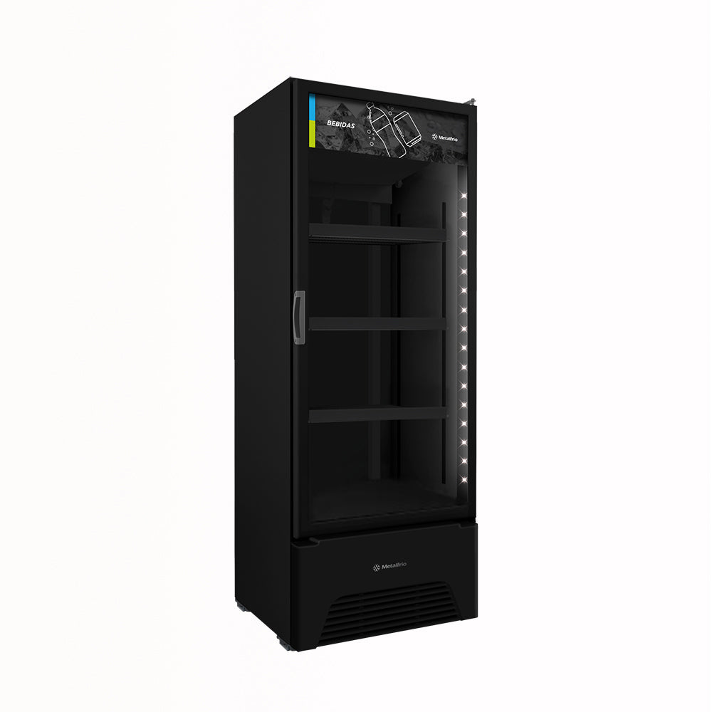 Refrigerador Visa Expositor Preto 541/577L Porta De Vidro 2°C e 8°C VB52AH 127V - Metalfrio