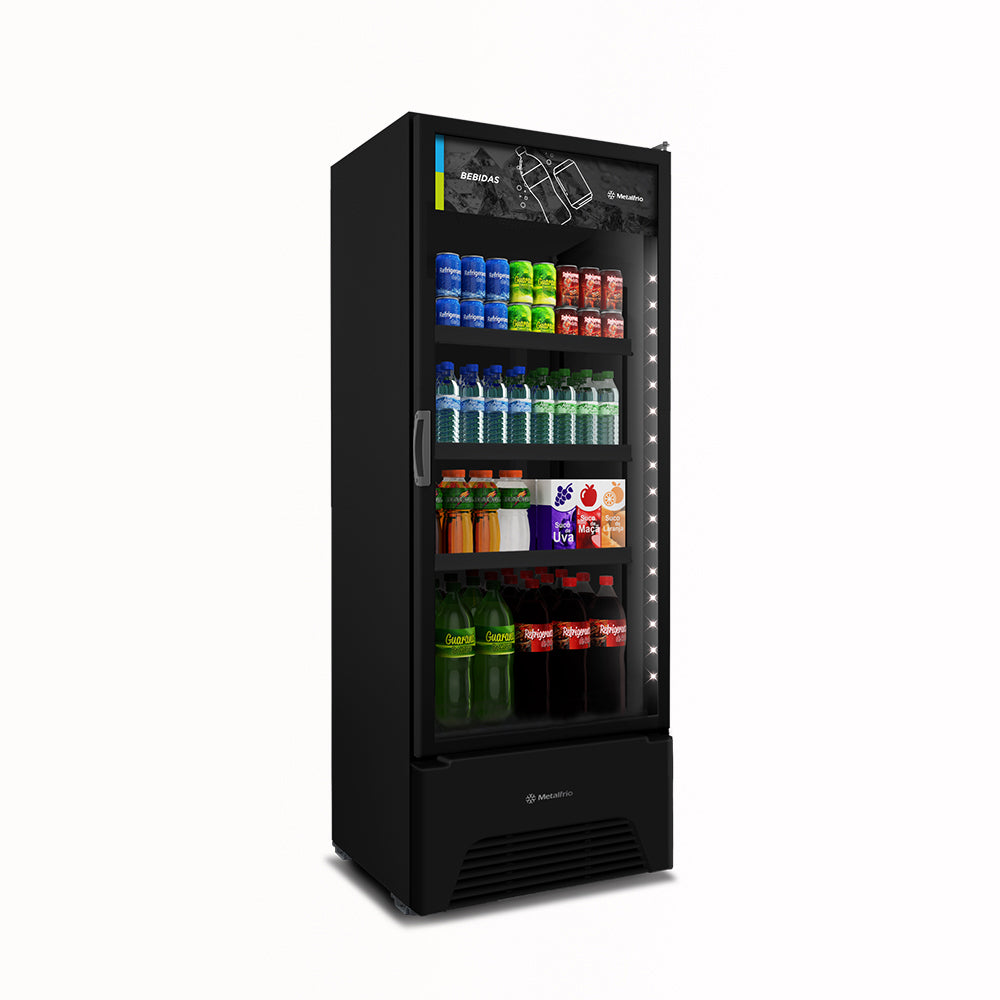 Refrigerador Visa Expositor Preto 541/577L Porta De Vidro 2°C e 8°C VB52AH 127V - Metalfrio