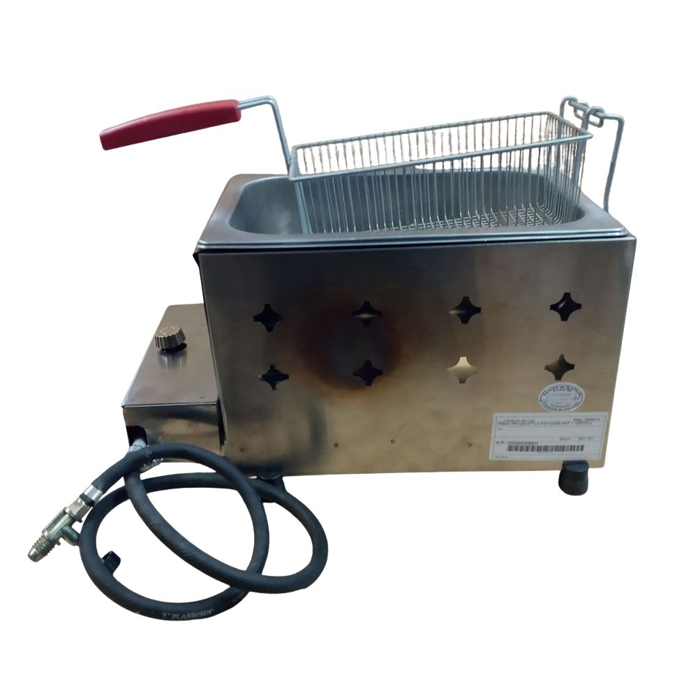 SEMINOVO - Tacho Fritador Retangular Fritura 1 Cesto Gas 5 Litros Óleo PR-10G - Progás