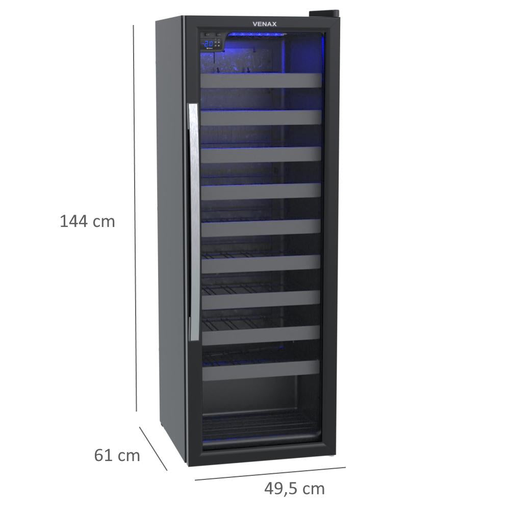 Adega refrigerada para 50 garrafas preta Venax EC200 – Salvador Comercial