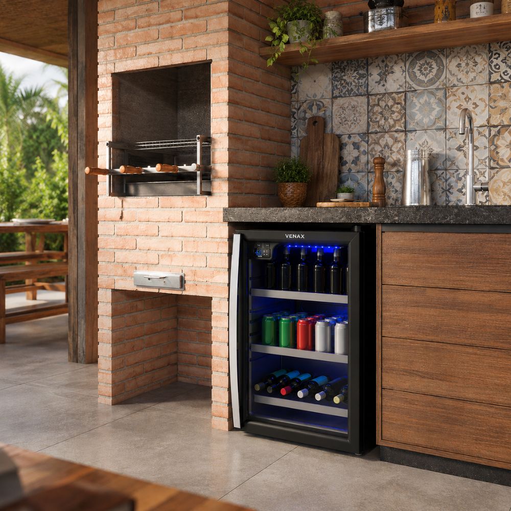 SEMINOVO - Visa Cooler Expositor Cervejeiro Porta Vidro 100L Blue Light EXPVQBL100 127V - Venax