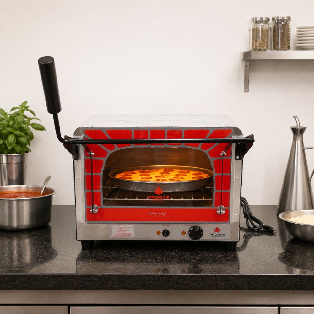 SEMINOVO - Forno Lastro Refratário Mini Chef Prpe-400 Elétrico Gratinador Progas 127V
