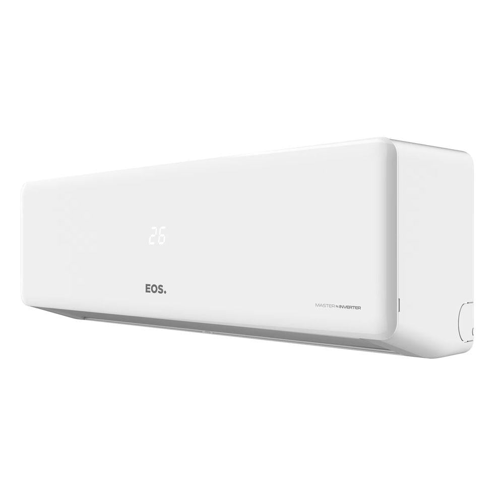 Visão da lateral direita do Ar-condicionado Split EOS Master Inverter 24000 BTUs, ilustrando o acabamento de alta qualidade.
