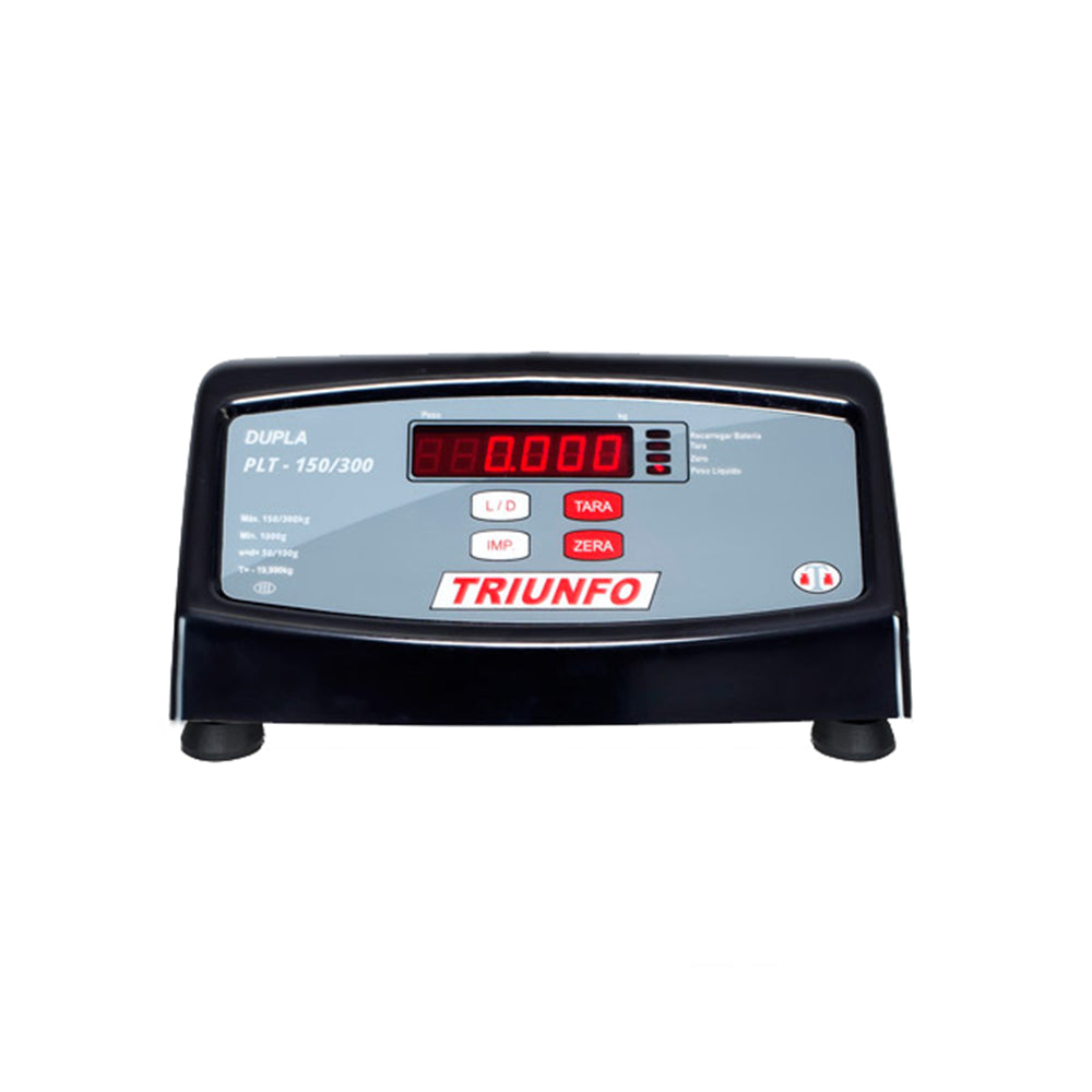 Visor digital da Balança Plataforma Triunfo PLT150/300, precisão para pesagens de até 300kg