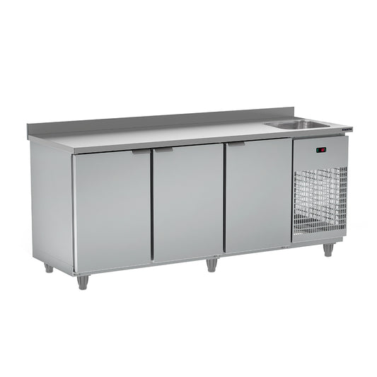 Balcão Câmara de Serviço Refrimate BSR2000 com 2 metros, refrigerado com ar forçado e cuba, ideal para estabelecimentos comerciais.