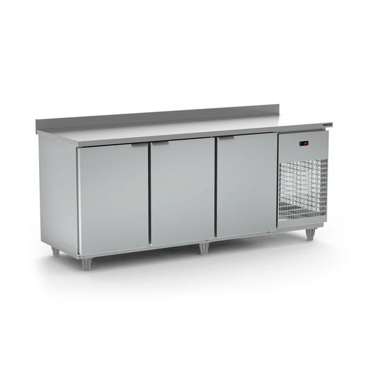 Balcão de serviço cozinha 2 metros em aço inox da Salvador Comercial