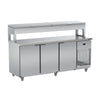 Balcão refrigerado condimentador Refrimate 200cm com 7 cubas para preparo profissional – Salvador Comercial