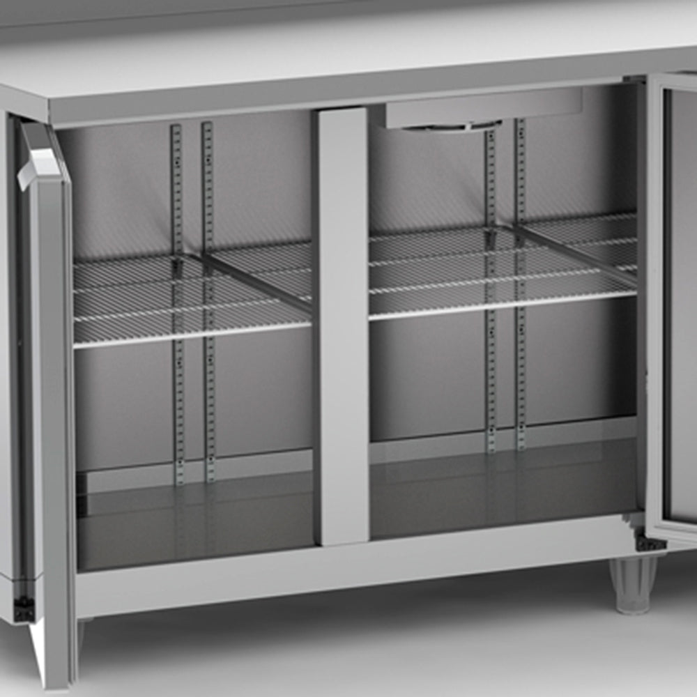 Imagem do Balcão de Serviço Refrigerado BSR2000 220V, destacando sua funcionalidade e o espaço interno para produtos.