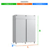 Câmara Frigorífica compacta Refrimate MCVR1900I, com sistema de resfriamento e gancheira para carnes, perfeita para otimizar espaço em cozinhas comerciais.